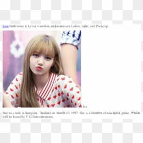 Lisa Blackpink Heart, HD Png Download - blackpink png