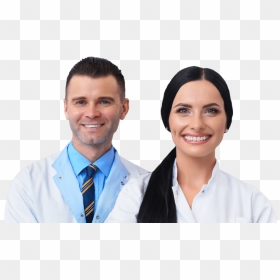 Dbs Two Dentists Smiling For Collection Of Bills - Physician, HD Png Download - dentist png