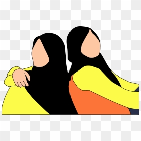 Friendship Hijab Icon Png, Transparent Png - people back png