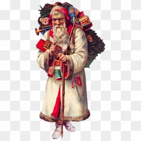Victorian Father Christmas Clipart - Santa Claus, HD Png Download - christmas father png