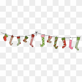 Random Things Through My - Holiday Sock Clip Art, HD Png Download - christmas stockings png