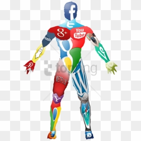 Free Png Social Media Icon Body Collage - Social Media Humanized Amino, Transparent Png - social media pngs