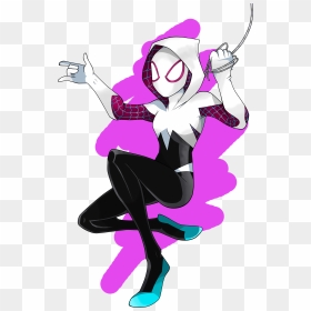 Showing Post & Media For Cartoon Spider Gwen - Gwen Stacy Spiderverse Drawing, HD Png Download - post it png transparent