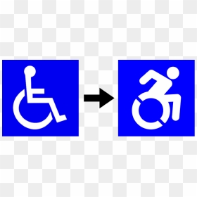 Forward Movement Wheel Chair Symbols - New Handicap Sign, HD Png Download - person in wheelchair png