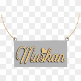 Trendy Personalized 3d Name Necklace In Sleek Cursive - Pendant, HD Png Download - my name jeff png