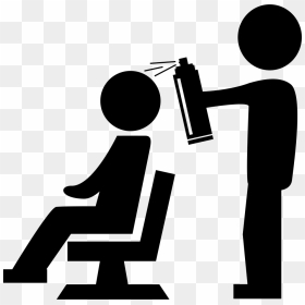 Hairdresser With Spray Bottle Behind The Client Of - Hairdresser Icon Png, Transparent Png - hair salon png
