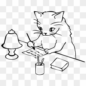 To Write A Letter Png - Cat Writing Png, Transparent Png - write png