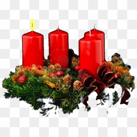 Advent Candle, HD Png Download - advent wreath png