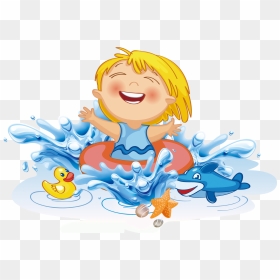 Clipart Children Swim, Clipart Children Swim Transparent - Kid Transparent Swimming Clipart, HD Png Download - swim png