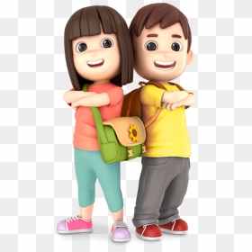 Niños Niño Blanco - Cartoon Boy And Girl Thumbs Up, HD Png Download - niño png
