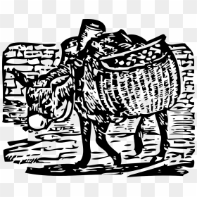 Burro Com Carga Nas Costas Desenho, HD Png Download - load png