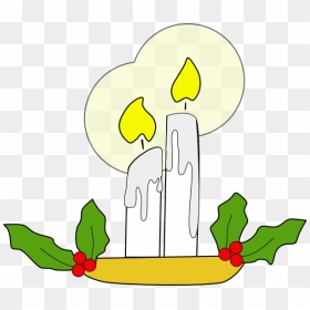 Candles Large Clip Art - Christmas Candles Clip Art, HD Png Download - advent wreath png