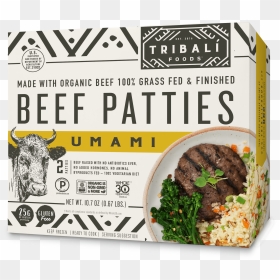 Tribali Foods Organic Umami Beef Patties, - Patty, HD Png Download - veg patties png