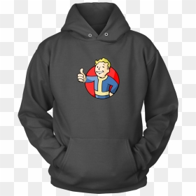 Fallout Vault Boy Thumbs Up Hoodie - Catch Up With Jesus Sweater, HD Png Download - vault boy thumbs up png