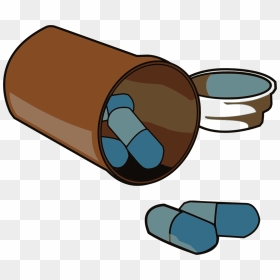 Spilled Pill Bottle Clipart, HD Png Download - medication png
