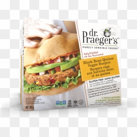 Dr Praeger's Black Bean Quinoa Burger, HD Png Download - veg patties png