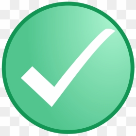 White Check In Light Green Circle Clip Arts - Circle, HD Png Download - green tick mark png