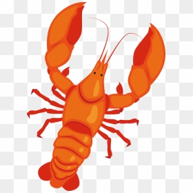Seafood Lobster Cartoon Clip Art - Cartoon Lobster, HD Png Download - seafood png