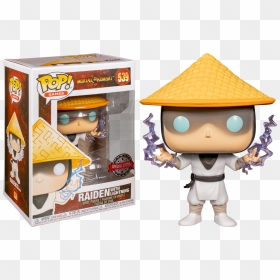 Raiden With Lightning Pop Vinyl Figure - Funko Pop Mortal Kombat Raiden, HD Png Download - finish him png