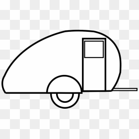 Camper Black White - Camp Trailer Clipart Black And White, HD Png Download - camper png