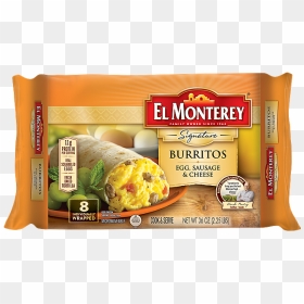 El Monterey Egg Sausage And Cheese Burrito, HD Png Download - burritos png
