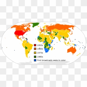 World Map 1980, HD Png Download - colorful border lines png