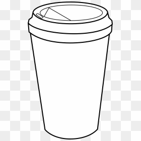 Jar Clipart Lid Drawing - Black And White Coffee Cup Clipart, HD Png Download - coffee to go png
