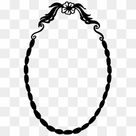 Transparent Necklace Black And White Clipart - Necklace String Clipart, HD Png Download - png necklace designs