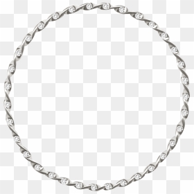 Diamond Simple Designer Border Silver Circular Clipart - Silver Circle Border Png, Transparent Png - png necklace designs
