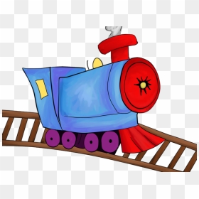 Railway Station Clipart Rail Station - Train On Tracks Clipart, HD Png Download - indian train png images