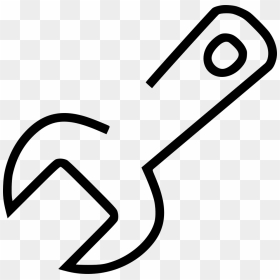 Spanner - Line Art, HD Png Download - spanner icon png
