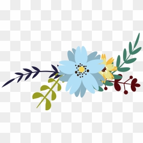 #daisy #blast #bloom #flower #border #flowers #white - Blue Flowers Vector Free, HD Png Download - floral vector transparent png