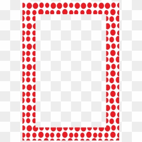 Frame Red Dots - Red Page Border Design, HD Png Download - cute birthday frames and borders png