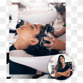 Shampooing In A Salon, HD Png Download - hair salon png