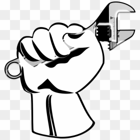 Maintenance Clipart Black And White , Png Download - Labour Day Hand Png, Transparent Png - spanner vector png