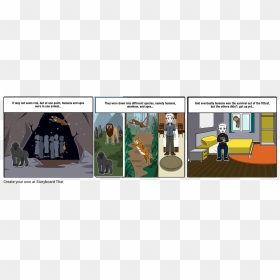 Evolution Theory Storyboard Monkey To Human, HD Png Download - ape png