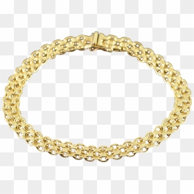 14k Fancy Link Bracelet - Gold Bracelet Transparent Background, HD Png Download - fancy bangles png