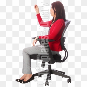 Office Chair, HD Png Download - people sitting on chairs png