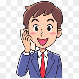 Business Man Using A Phone - Businessman Clipart, HD Png Download - call png image