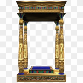 Ancient Egypt Clip Art - Ancient Egyptian Pillar Art, HD Png Download - temple arch png
