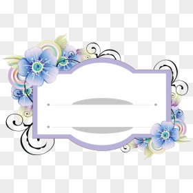 Frames Blue Flowers Png, Transparent Png - blue flowers border png