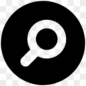 Magnifying Glass Search Button - Black Linkedin Icon Png, Transparent Png - search button png transparent