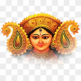 Maa Durga Hd Face Png - Navratri 2020 In March, Transparent Png - puja png