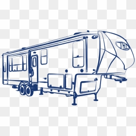 5th Wheel - Fifth Wheel Camper Drawing, HD Png Download - camper png
