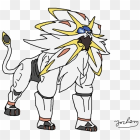 Clip Free Download Pokemon Sun - Sun And Moon Pokemon Drawing, HD Png Download - solgaleo png