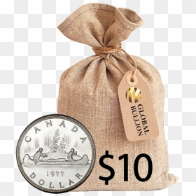 Buy $10 Face Value Junk Silver Canada Silver Dollar - Macy's Coupons 2012 Printable, HD Png Download - dollar bag png