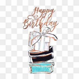 #watercolor #birthday #gifts #cake #happybirthday #happy, HD Png Download - happy birthday png effects