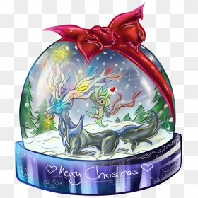 Snowglobe Drawing Artistic - Xerneas Christmas, HD Png Download - xerneas png