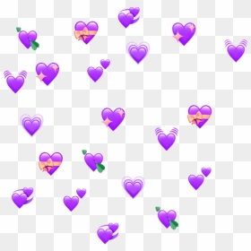 Transparent Heart Emoji Meme, HD Png Download - violet background png