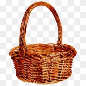 Basket Orange S - Transparent Basket Png, Png Download - flower basket png